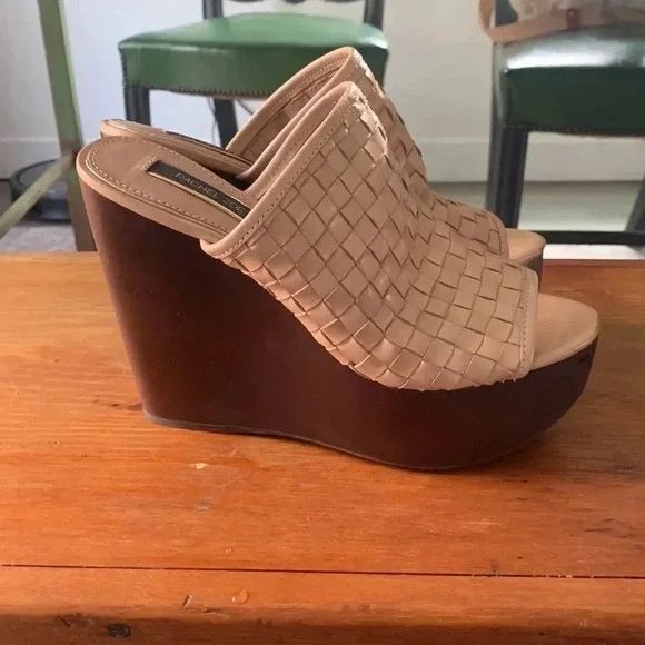 Rachel Zoe woven leather wedges NWOT - Picture 2 of 3
